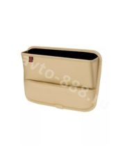 Органайзер карман для мелочей между сиденьями кожа бежевый 1 шт фото 2