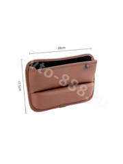 Органайзер карман для мелочей между сиденьями кожа коричневый 1 шт фото 4