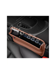 Органайзер карман для мелочей между сиденьями кожа коричневый 1 шт фото 5