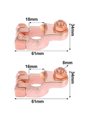 Клеммы для аккумулятора медные ЕВРО (пара) фото 6