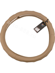 Оплётка на руль фигурная 961 (М) бежевый р-р 37-38 см (цена за 5 шт) фото 2