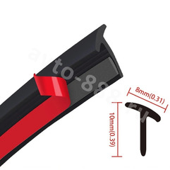 Уплотнитель со скотчем чёрный, длина 10м фото 1