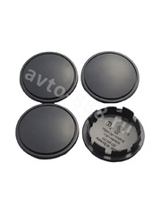 Колпачок на литье черный универсальный выпуклый с ободком ø 53/55 (1 шт) фото 2