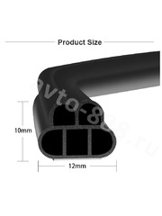 Уплотнитель на двери C (полая) чёрная, 16м фото 1