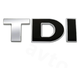 Надпись TDI хром-чёрный 75*25mm EBL-022A фото 1