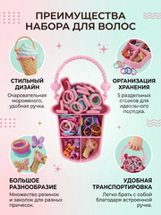 Резинки для волос детские （Кролик-мороженое）подарок фото 4