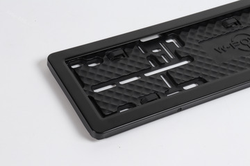 Рамка для гос номера металлическая (универсальная Китай/Европа) (комплект 1 шт.), черная фото 6