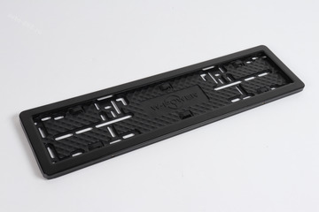 Рамка для гос номера металлическая (универсальная Китай/Европа) (комплект 1 шт.), черная фото 5