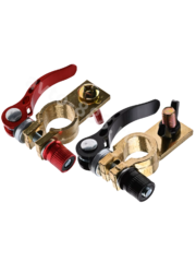 Клеммы для аккумулятора быстросъемные латунные ЕВРО (пара)Клеммы для аккумулятора фото 1