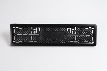 Рамка для гос номера металлическая (универсальная Китай/Европа) (комплект 1 шт.), черная фото 3