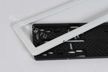 Рамка номера белая "Подходит для китайского и европейского автомобиля" (1шт) 8410-Б фото 3