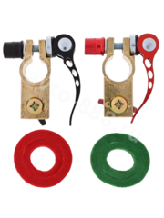 Клеммы для аккумулятора быстросъемные латунные ЕВРО (пара)Клеммы для аккумулятора фото 6