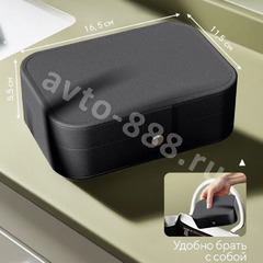 Шкатулка для украшений прямоугольная чёрный фото 2