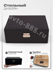 Шкатулка для украшений средняя чёрный фото 3