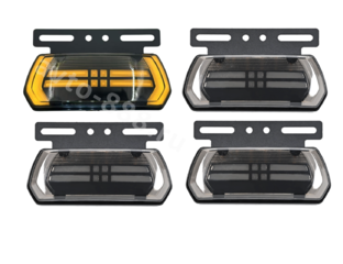 Фонари габаритные  12/24V (4шт) жёлтый D-2388 фото 1