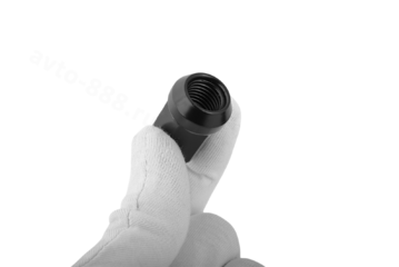 Гайка на колесо М12×1.5 конус (ключ 17) L33 чёрный (5шт) фото 4