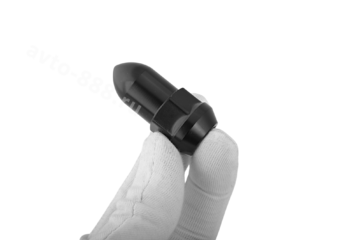 Гайка на колесо М12*1.25 конус (ключ 19) L45 ПИКА чёрный (5шт) фото 5