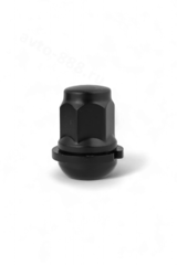 Гайка на колесо М12×1.5 с прокладкой (ключ 19) L35 чёрный (5шт) фото 2