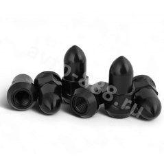 Гайка на колесо М12*1.5 конус (ключ 19) L45 ПИКА чёрный (5шт) фото 4