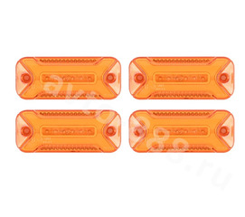 Фонари габаритные 12/24V (2шт) жёлтый D-2392 фото 4