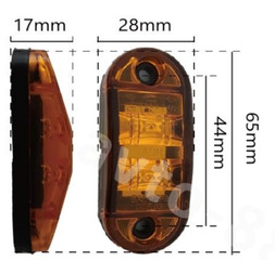 BD-0015 Фонари габаритные  12/24V жёлтый (4шт) фото 2