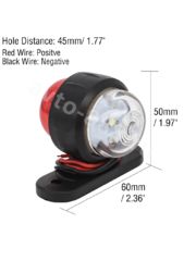 Фонари габаритные BD-0133 12/24V белый+красный (2шт) фото 3