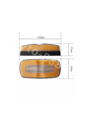 Фонари габаритные 12/24V жёлтый (2шт) BD-0093 Ж фото 9