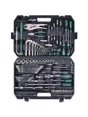 Набор инструментов TADEMITSU в кейсе 132 предметов чёрный фото 2