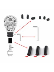 Ручка КПП череп,хром фото 7