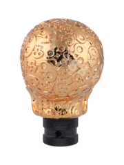 Ручка КПП череп,золото фото 3