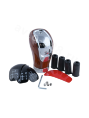 Ручка КПП с Написание цифр+кожа,дерева фото 1