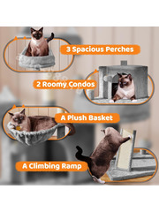 Домик для кошки 174см светло-серый фото 4