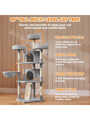 Домик для кошки 174см светло-серый фото 6