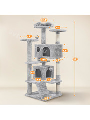 Домик для кошки 137см светло-серый фото 3