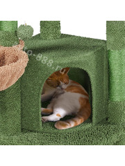 Домик для кошки 107см зелёный фото 4