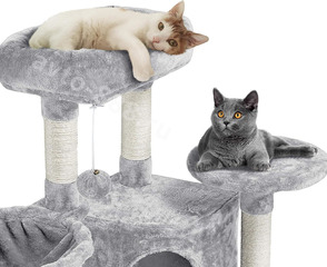 Домик для кошки 107см светло-серый фото 5