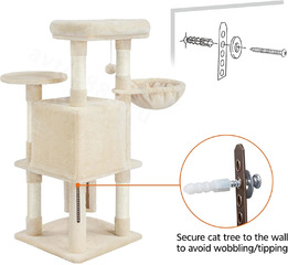 Домик для кошки 107см бежевый фото 8