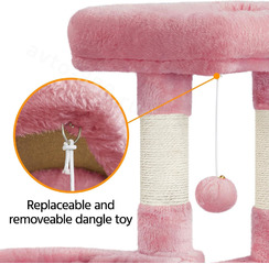 Домик для кошки 107см розовый фото 8