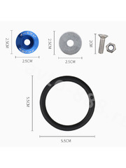 Замок бампера на резинках КРАСНЫЙ фото 3