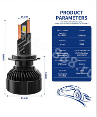 Автомобильная лампа LED (2шт) V18 H7 фото 3