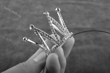 Ободок корона для волос детский серебро 362 фото 2