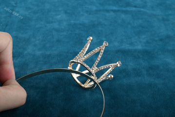 Ободок корона для волос детский золото 362 фото 4