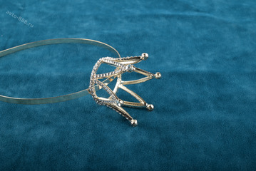 Ободок корона для волос детский золото 362 фото 3