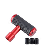 Ручка КПП алюминиевый+кожа красный фото 6