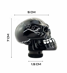 Ручка КПП череп, чёрный фото 3