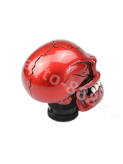 Ручка КПП череп, красный фото 4