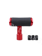 Ручка КПП алюминиевый+кожа красный фото 1