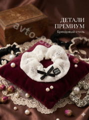 Резинки для волос набор, коричневые оттенки 头圈5件套 фото 4