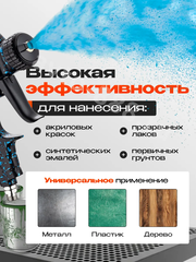 Краскопульт пневматический WJS1979 с верхним бачком 600мл фото 9