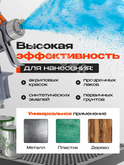 Краскопульт пневматический G5 верхним бачком 600мл фото 4